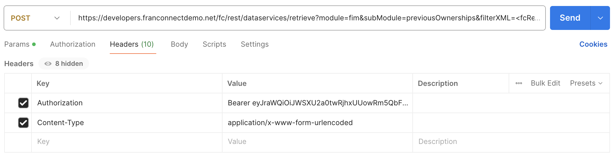 FranConnect API